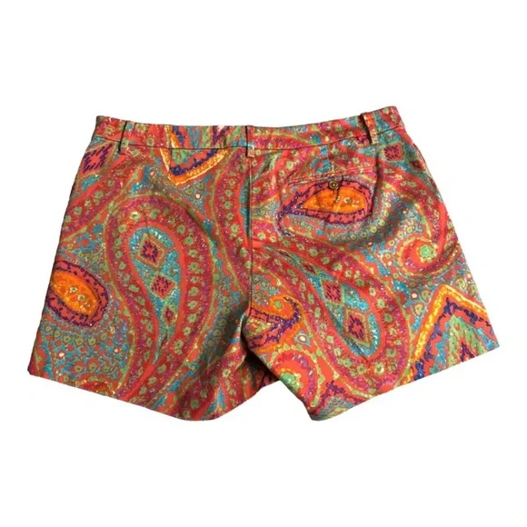 ❤️ Lauren Ralph Lauren Paisley Chino Shorts - Picture 9 of 11